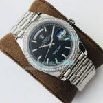 EW Rolex Day-Date 40 Black Dial Diamond Bezel Swiss ETA 3255 Watch_th.jpg
